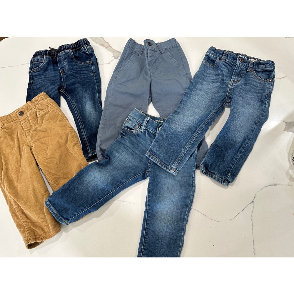 Boys Pants Bundle 18-24M Old Navy Gap OshKosh Cat &‎ Jack Jeans Chinos 5pc